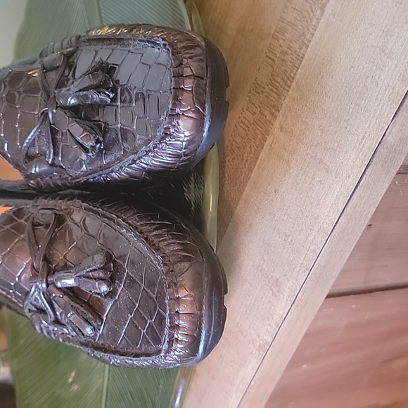 Beautiful Brown Patient Size 41 European Tassel Loafers NWOT - Picture 6 of 8